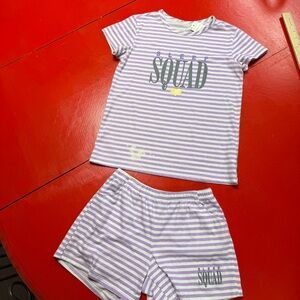 Striped white & Purple Kids Pajamas
